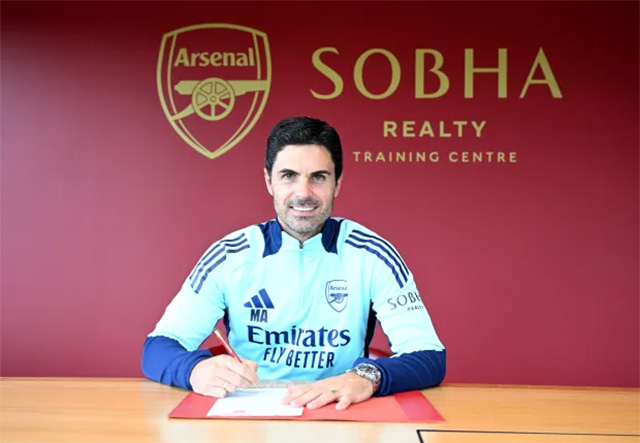 HLV Arteta mới gia hạn hợp đồng với Arsenal